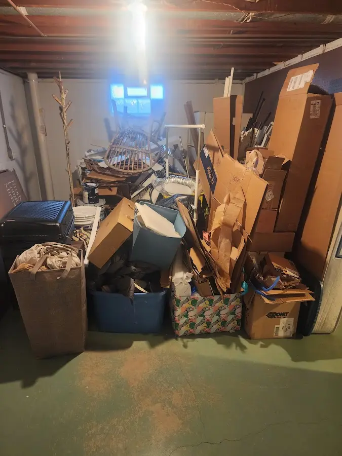 Roll-off dumpster container at job site for 20 Yard Dumpster Rental in Bridgewater